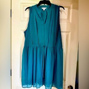 Nine West short women’s dress xl sleeveless teal size xl